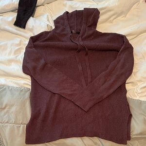 Denver Hayes Maroon Knit Hoodie
